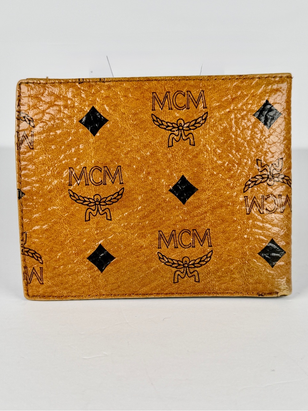 MCM Visetos Cognac Bifold Wallet | Men’s Leather Wallet | Vintage - Picture 3 of 13